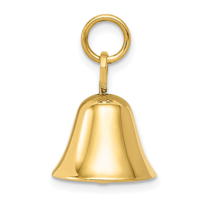 14k Moveable 3D Wedding Bell Charm-A0567