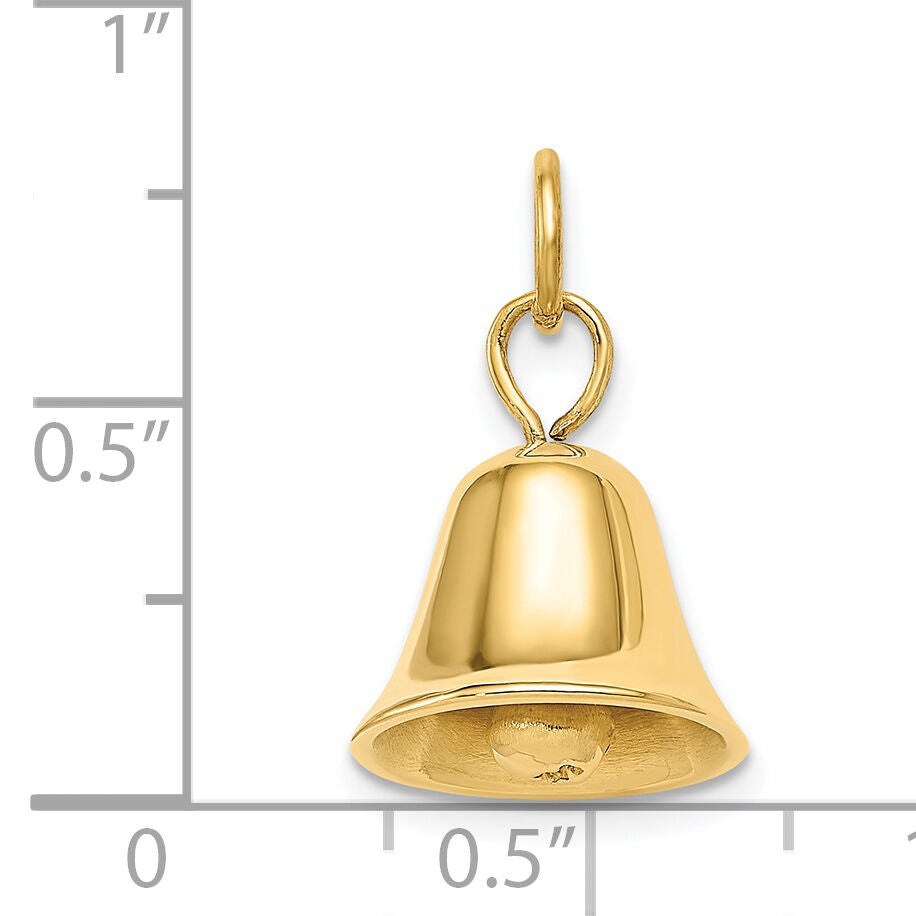 14k Moveable 3D Wedding Bell Charm-A0567