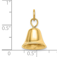 14k Moveable 3D Wedding Bell Charm-A0567