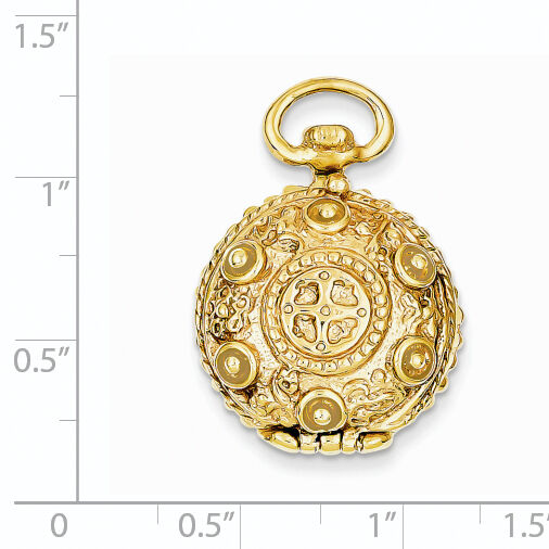14k Fancy Domed Locket-A0696