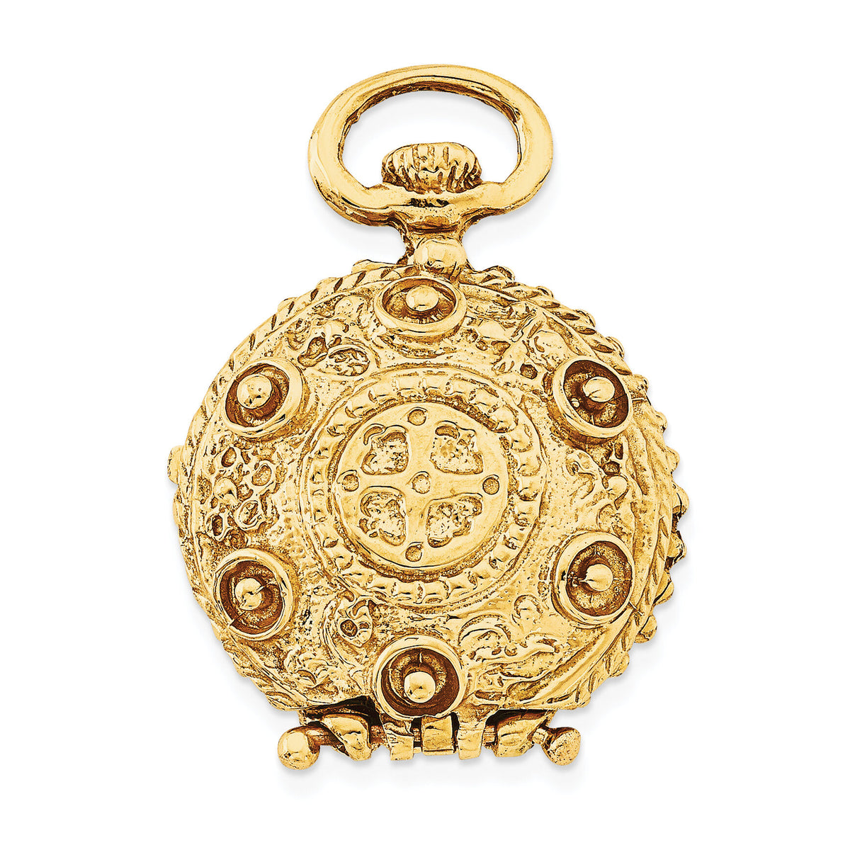 14k Fancy Domed Locket-A0696