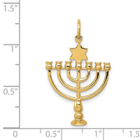 14K 3D Menorah Charm-A1053