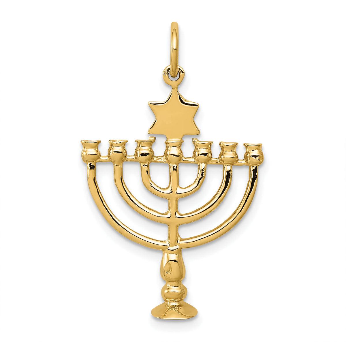 14K 3D Menorah Charm-A1053
