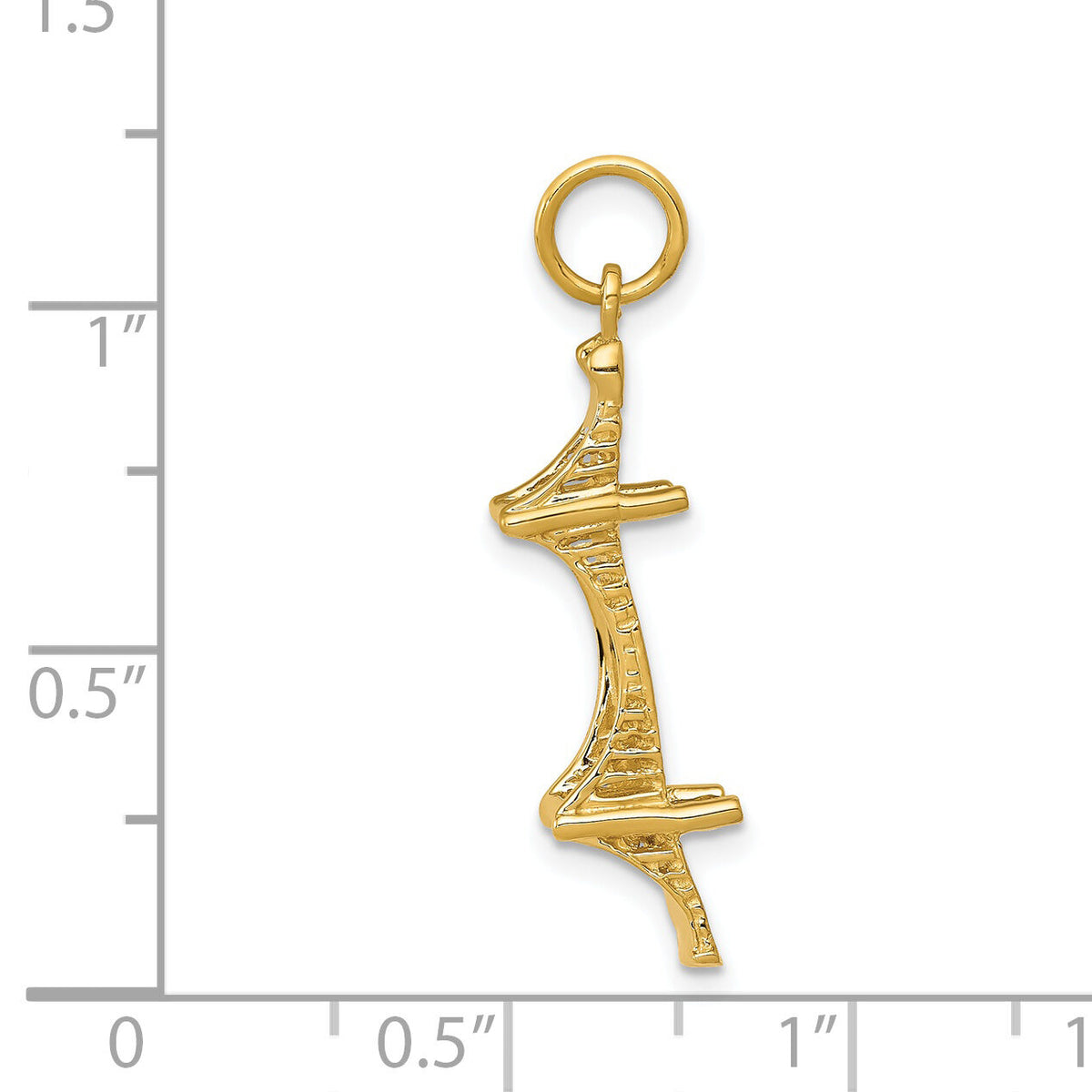 14k 3D Mackinac Bridge Charm-A1069/LM