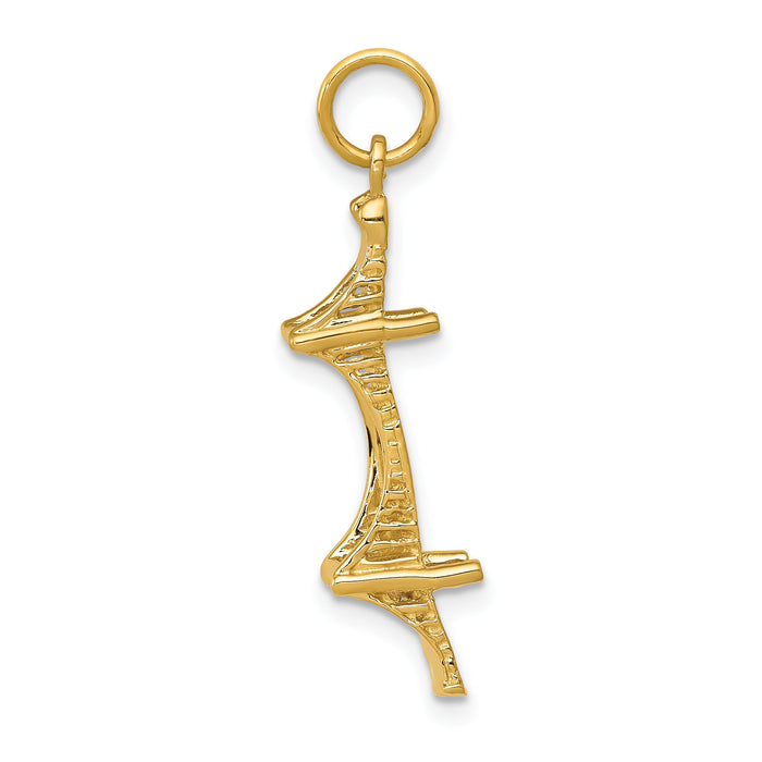 14k 3D Mackinac Bridge Charm-A1069/LM