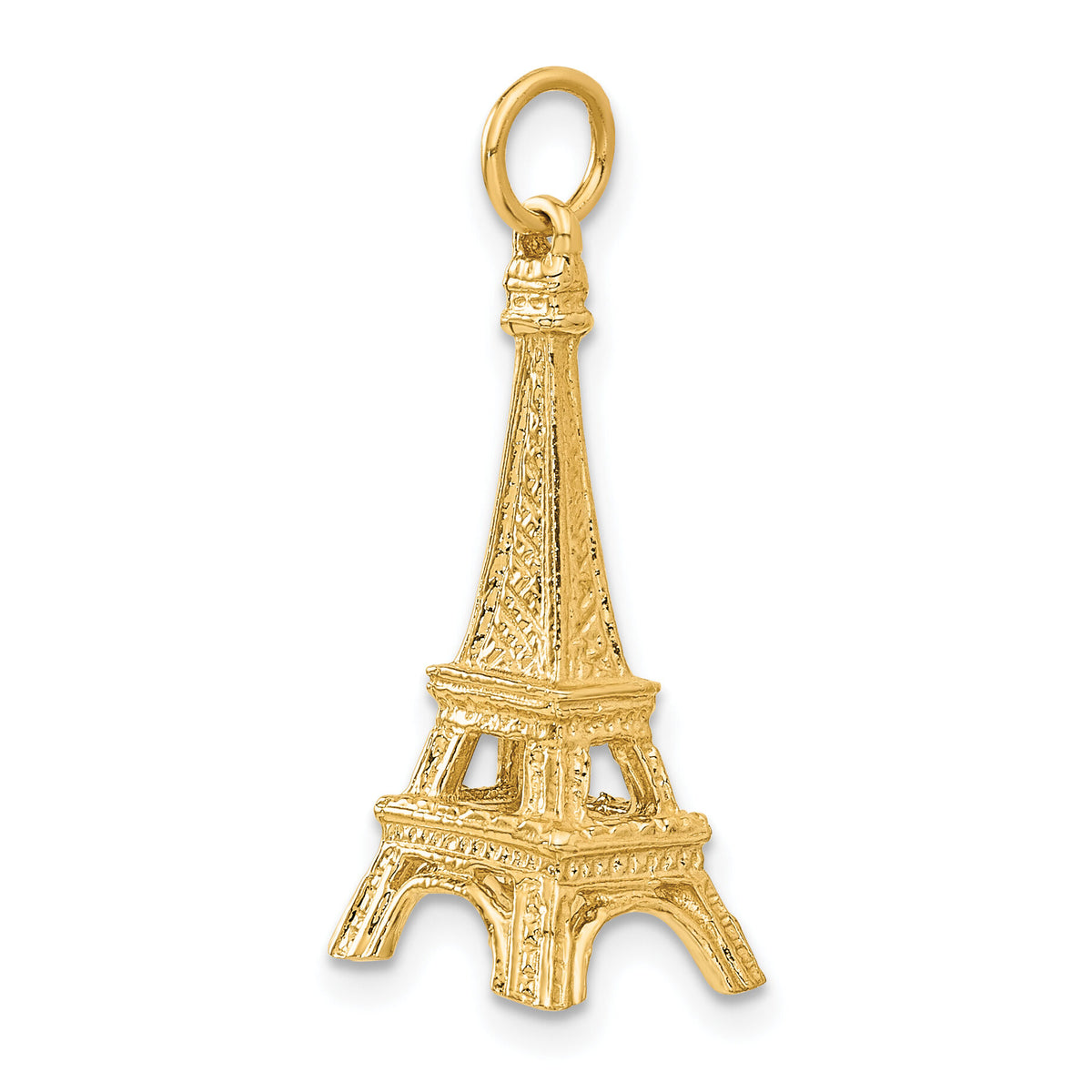 14KY  3D Eiffel Tower Charm-A1175