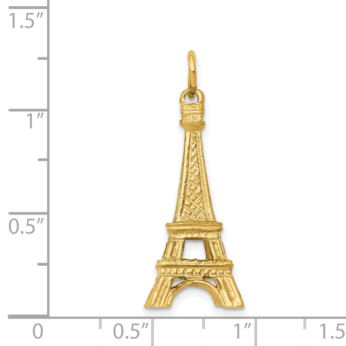 14KY  3D Eiffel Tower Charm-A1175