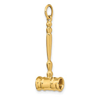 14k 3-D Gavel Charm-A1176