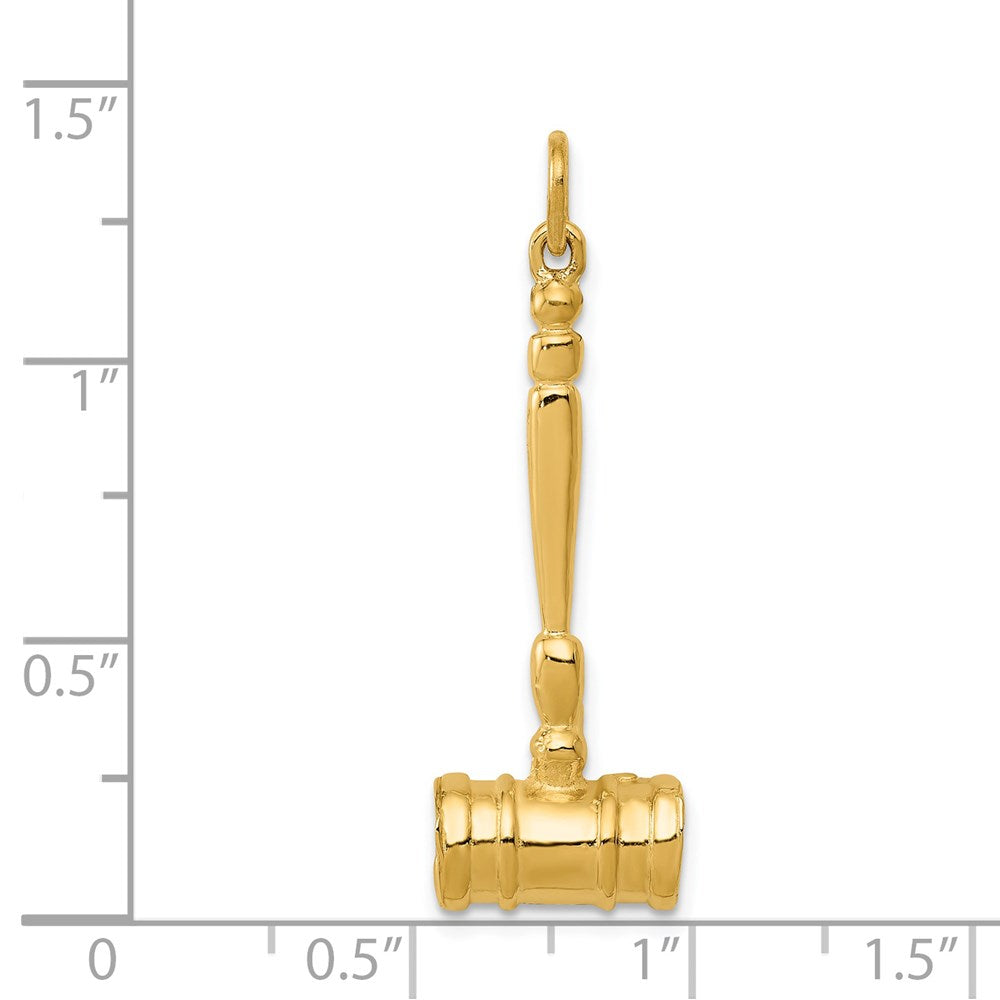 14k 3-D Gavel Charm-A1176