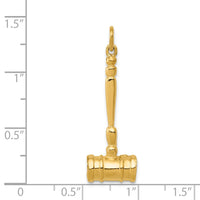 14k 3-D Gavel Charm-A1176