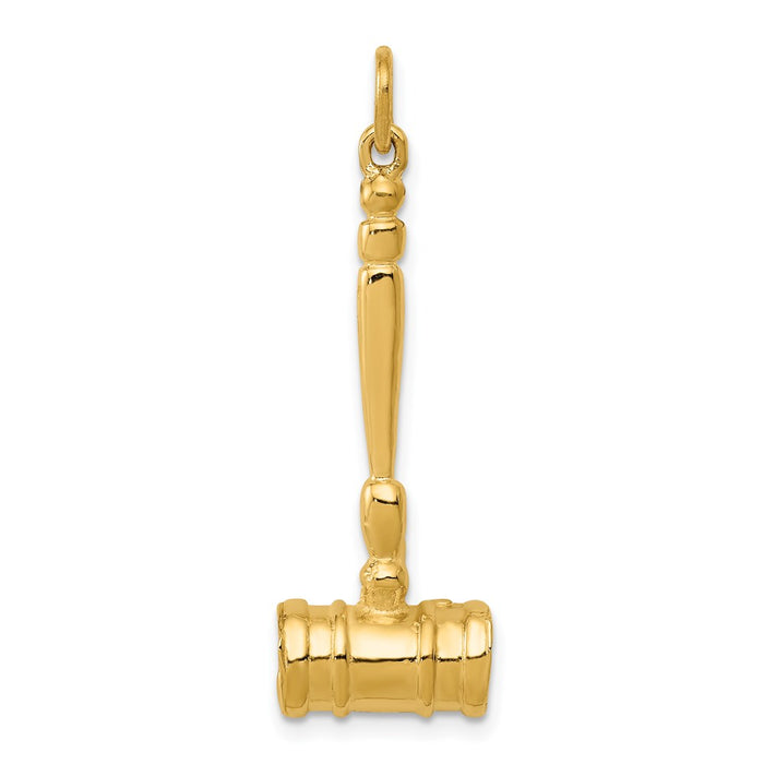 14k 3-D Gavel Charm-A1176