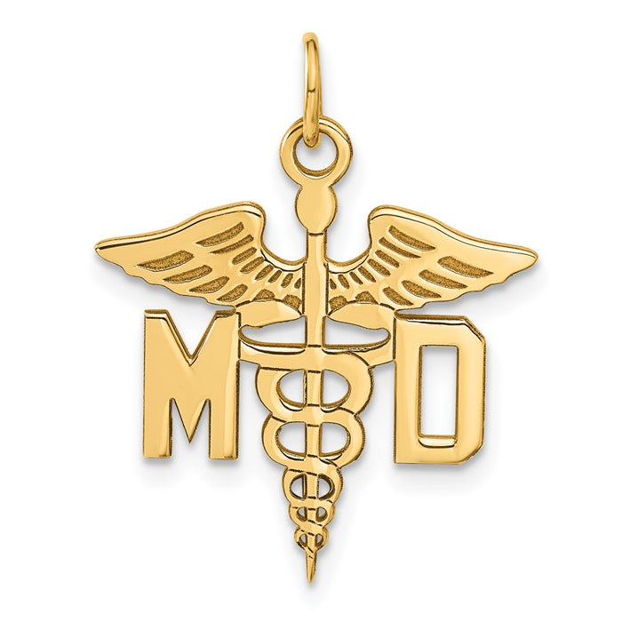 14k Large M.D. Caduceus Charm-A1195