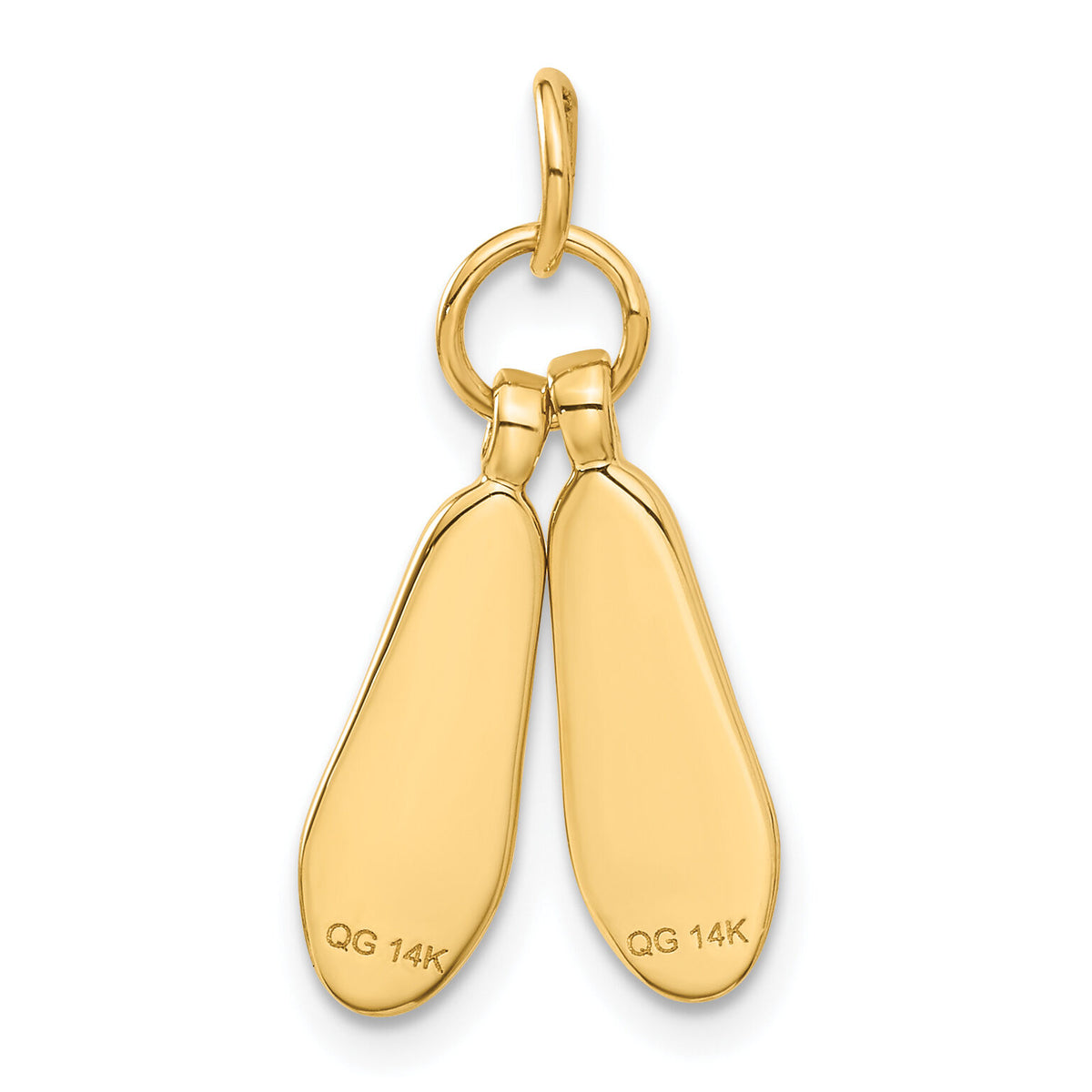 14K 3D Ballet Slippers Charm-A1201/L