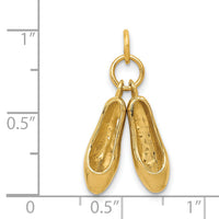 14K 3D Ballet Slippers Charm-A1201/L