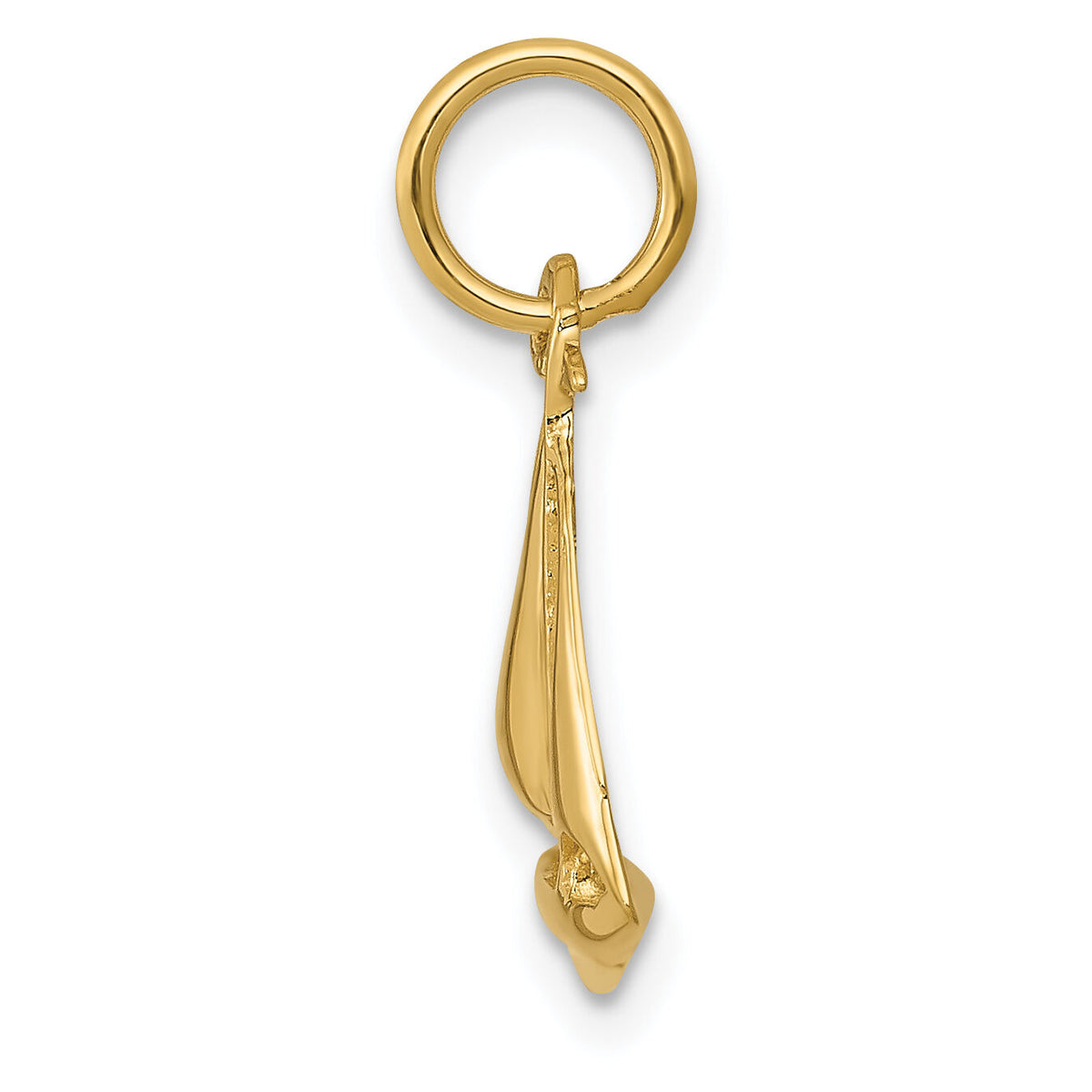 14K  3D Sailboat Charm-A1206