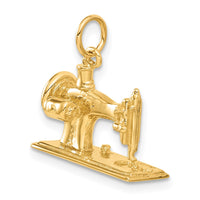 14K  3D Antique Sewing Machine Charm-A1212