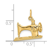 14K  3D Antique Sewing Machine Charm-A1212