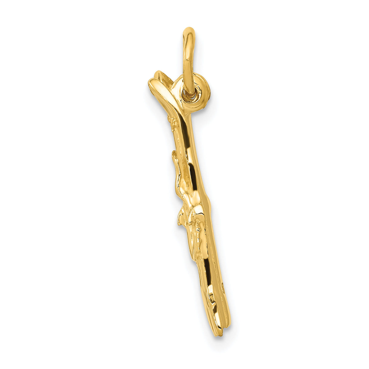 14K 3D Pair Of Skis Charm-A1224