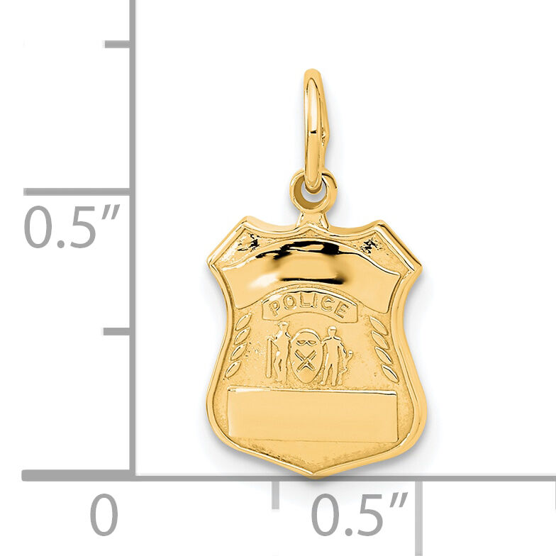 14k Police Badge Charm-A1251