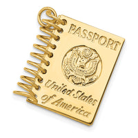 14k 3D Passport Opens Charm-A1548