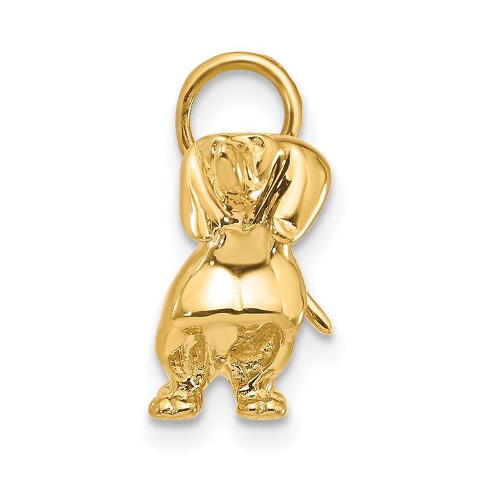 14k 3D Dachshund Dog Charm-A1551