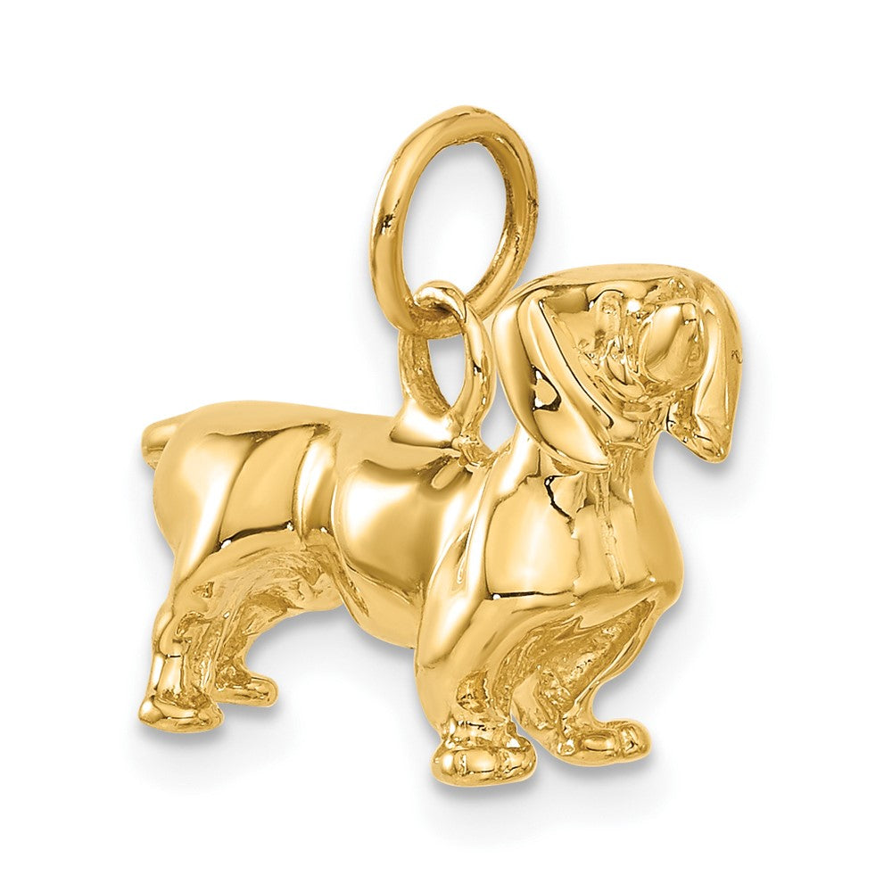 14k 3D Dachshund Dog Charm-A1551