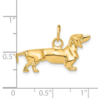 14k 3D Dachshund Dog Charm-A1551