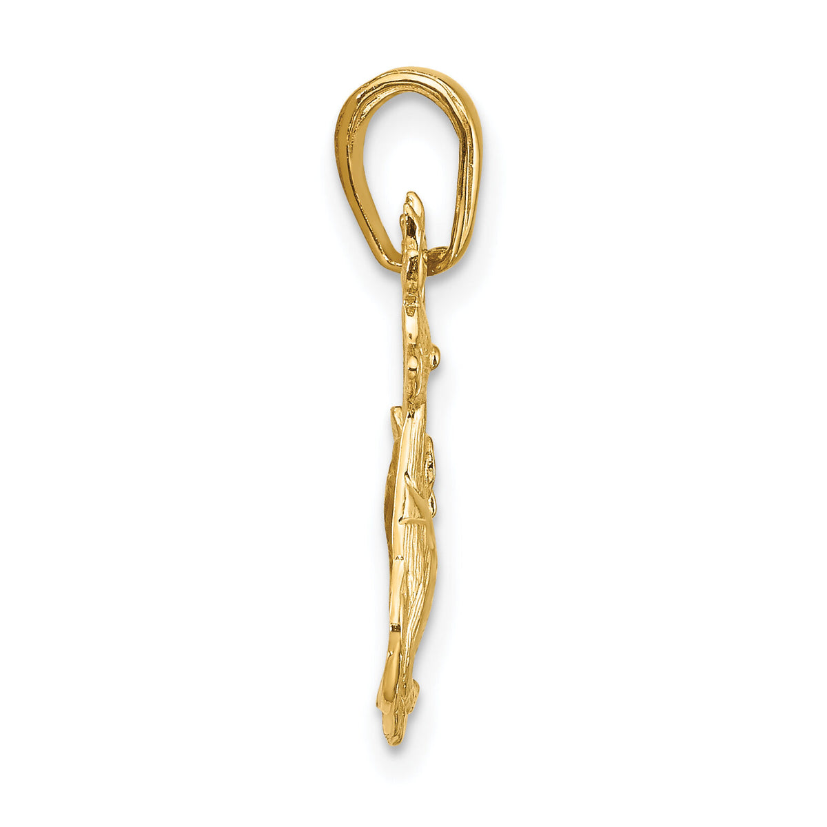 14k Polished Reindeer Pendant-A1589