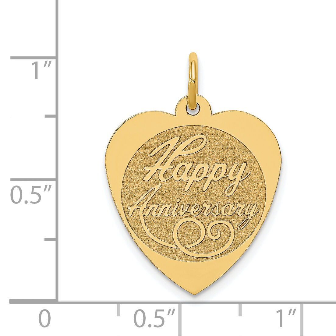 14K HAPPY ANNIVERSARY Heart Charm-A1999/L