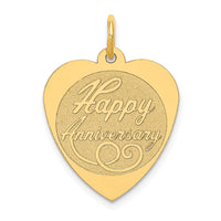 14K HAPPY ANNIVERSARY Heart Charm-A1999/L