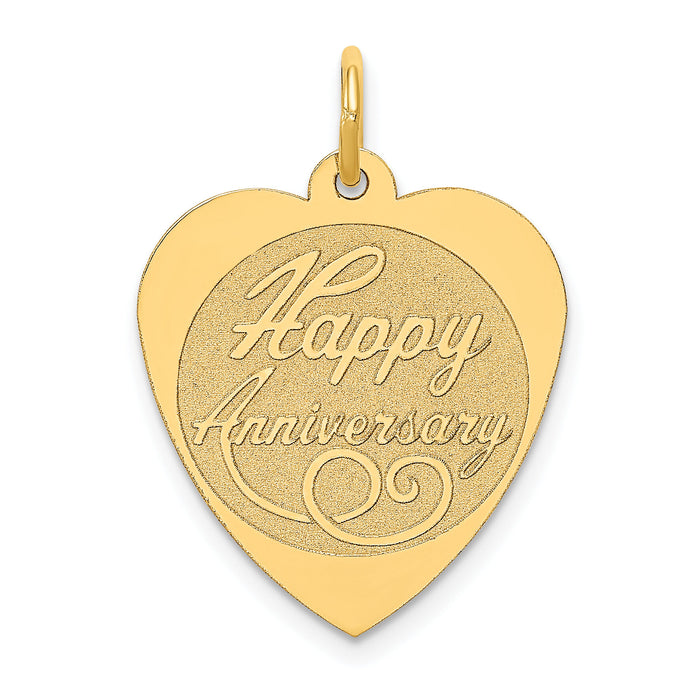 14K HAPPY ANNIVERSARY Heart Charm-A1999/L