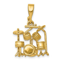 14K 3D Drum Set Charm-A2188