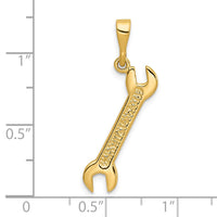 14k 3D Wrench Charm-A2200