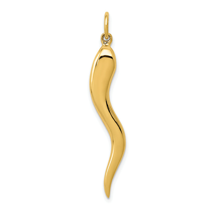 14k Large 3D Italian Horn Charm-A2699