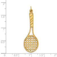 14K  3D Tennis Racquet Pendant-A2752
