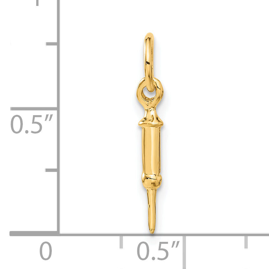 14k Doctors Syringe Charm-A2938