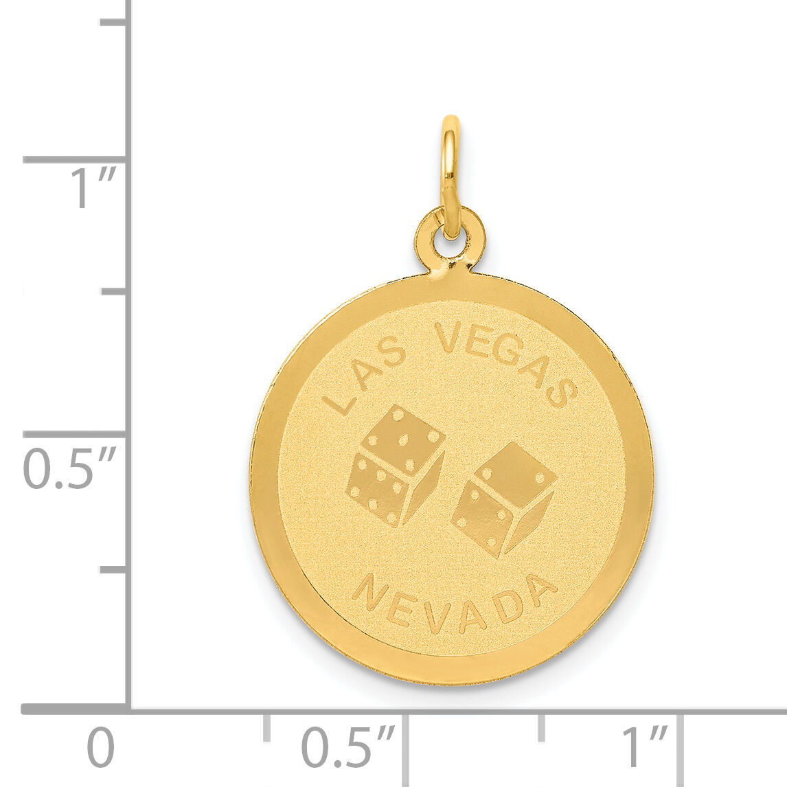 14k LAS VEGAS Disc Charm-A2982
