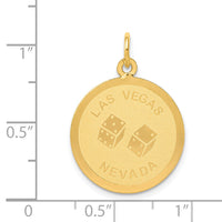 14k LAS VEGAS Disc Charm-A2982