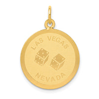 14k LAS VEGAS Disc Charm-A2982