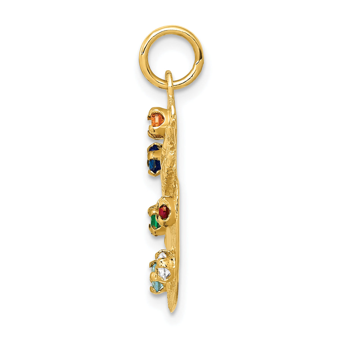 14k CZ Stones Artist Palette Charm-A3737