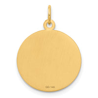 14k Caduceus Disc Charm-A4115