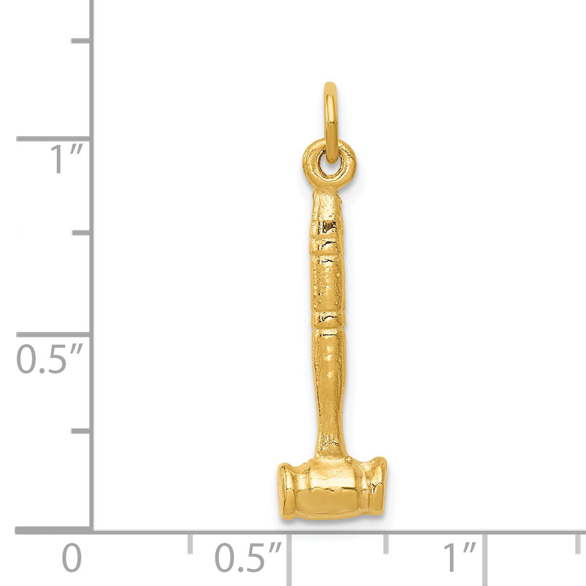 14k 3-D Gavel Charm-A4116