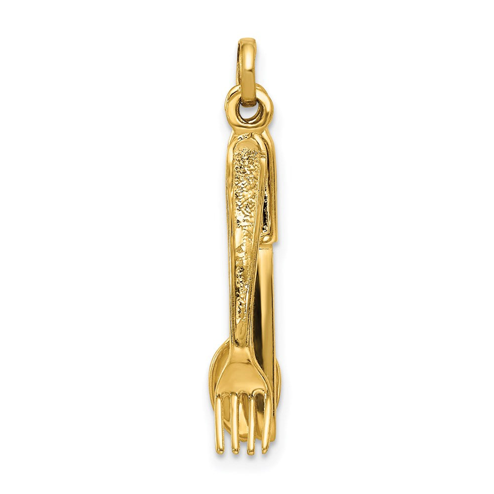 14K Knife, Fork and Spoon Charm-A4183