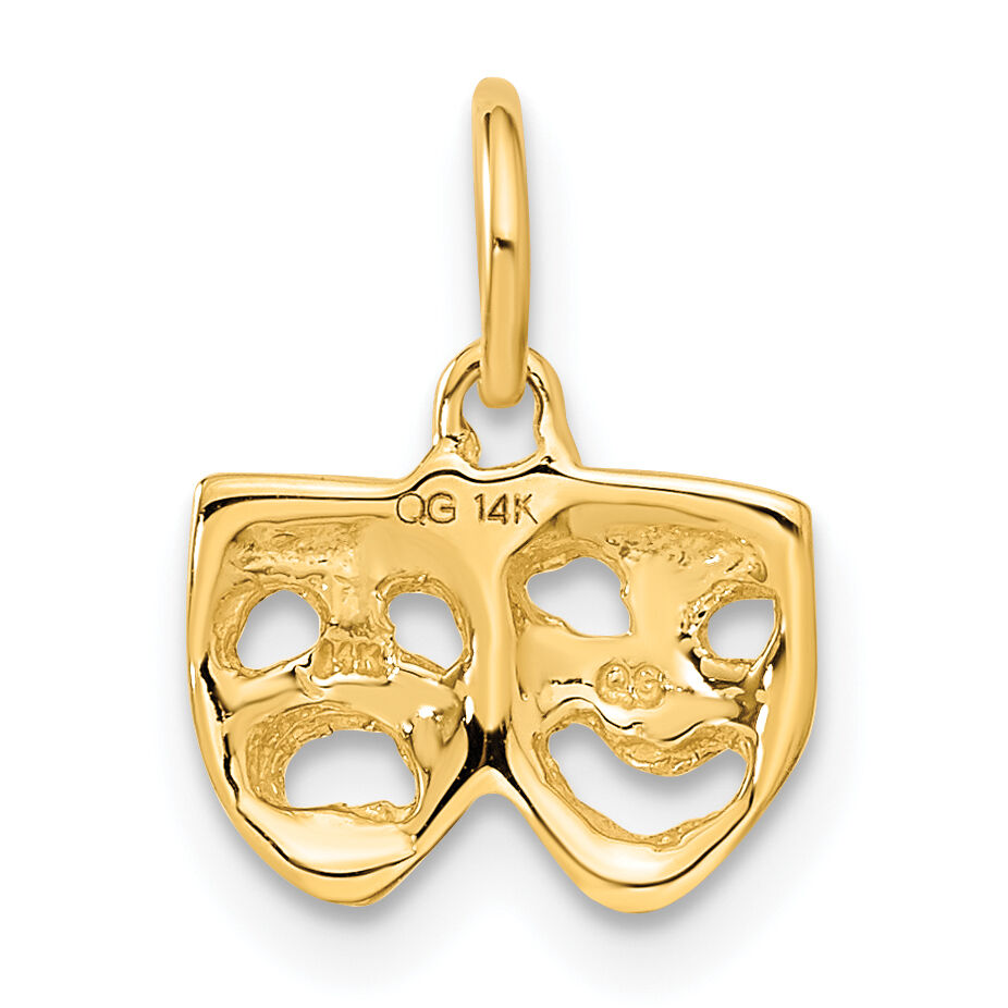 14k Comedy/Tragedy Charm-A4855