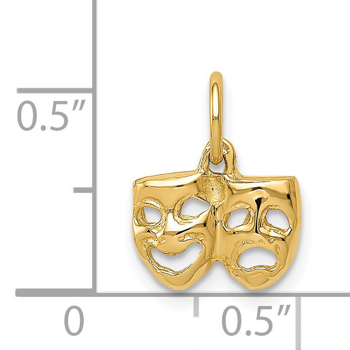 14k Comedy/Tragedy Charm-A4855