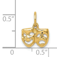 14k Comedy/Tragedy Charm-A4855