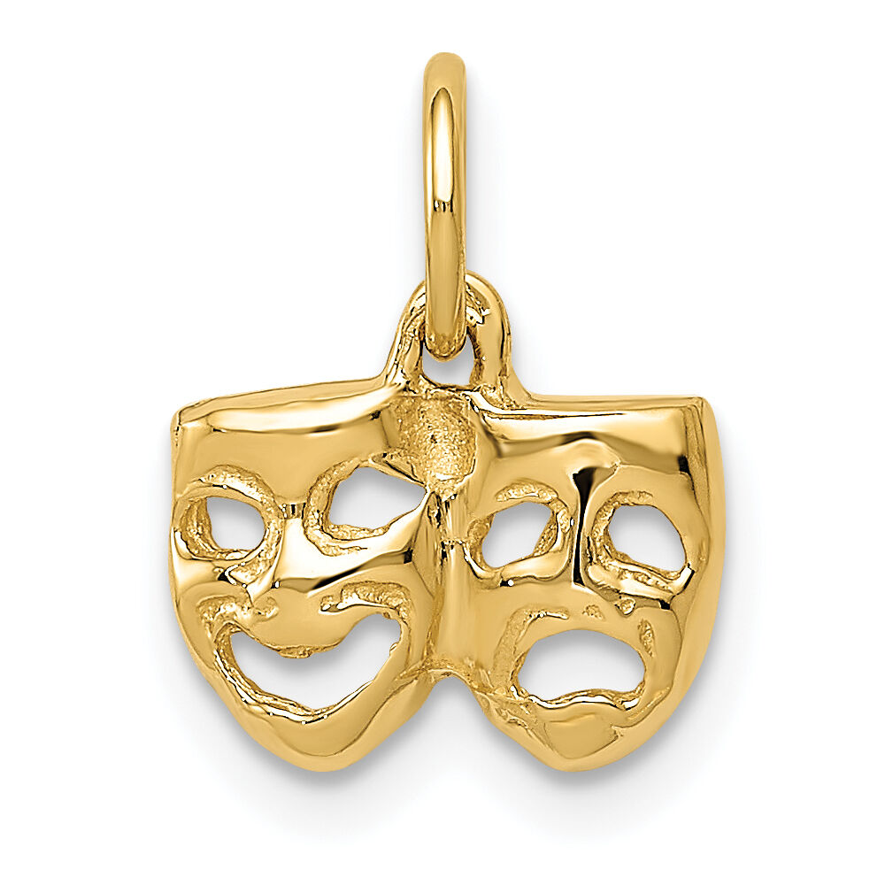 14k Comedy/Tragedy Charm-A4855