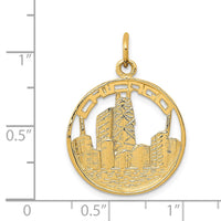 14k Chicago Skyline Charm-A4990