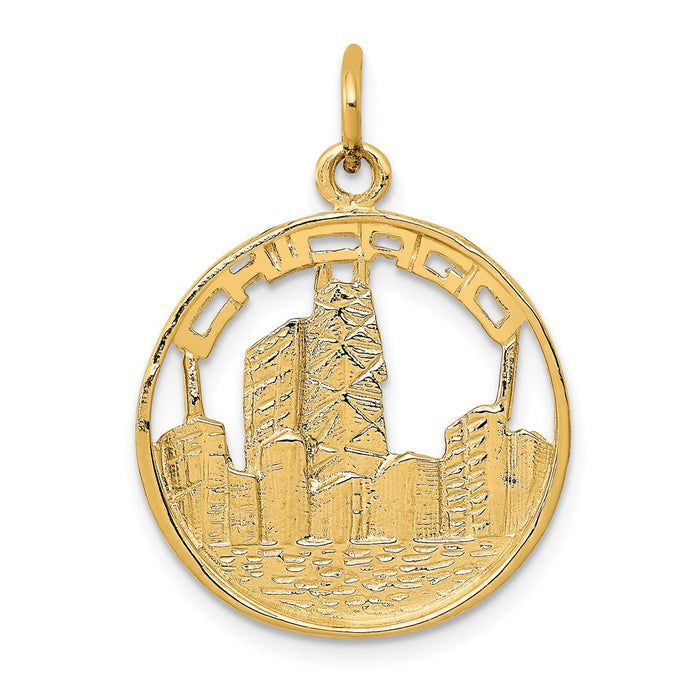 14k Chicago Skyline Charm-A4990