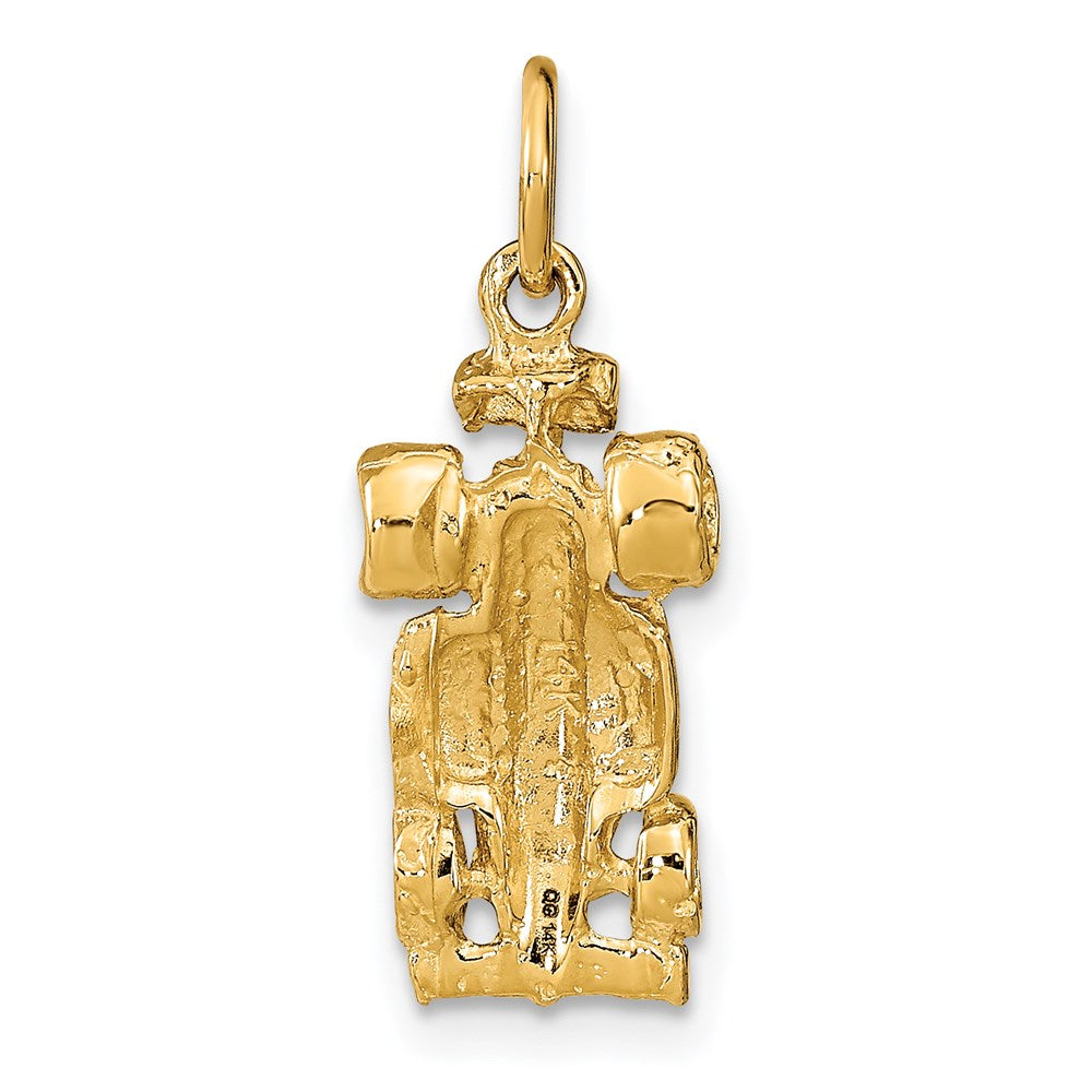 14k 3-D Race Car Charm-A7613